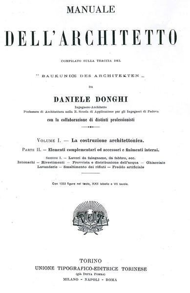 MANUALE DELL'ARCHITETTO. Volume I - Parte II - Sezione II: … | Immagine principale