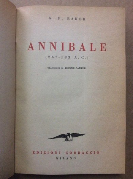 ANNIBALE (247-183 A. C.). - Traduzione di Dienne Carter.