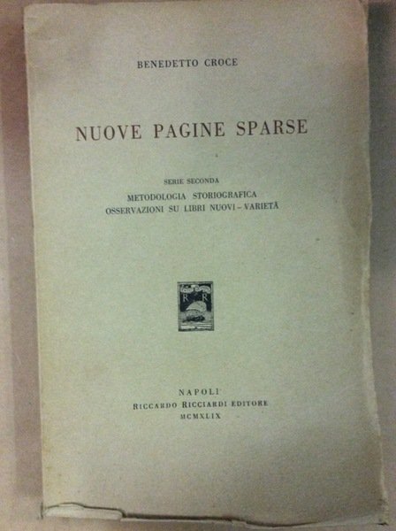NUOVE PAGINE SPARSE. Serie seconda.
