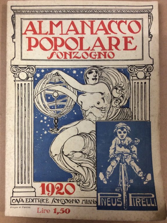 ALMANACCO POPOLARE SONZOGNO. ANNO 1920.