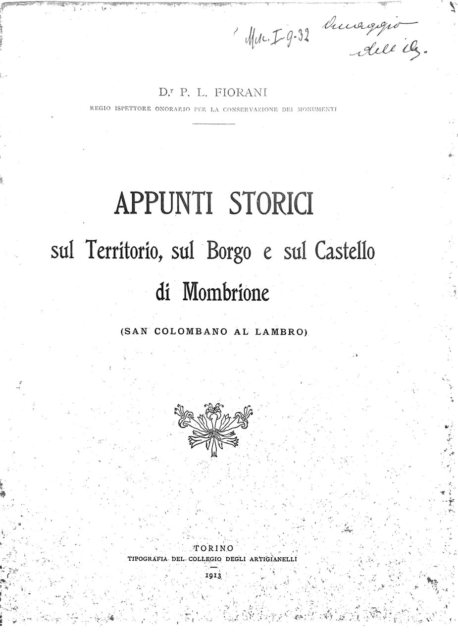 APPUNTI STORICI SUL TERRITORIO, SUL ORGO E SUL CASTELLLO DI … | Immagine principale