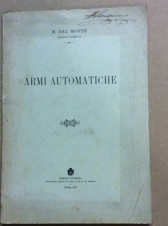 ARMI AUTOMATICHE.