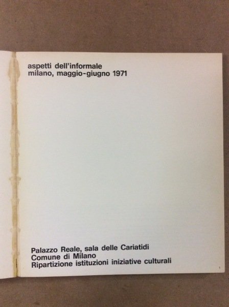 ASPETTI DELL'INFORMALE.