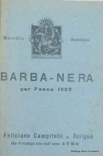 BARBA-NERA. - Moti celesti o siano pianeti sferici.