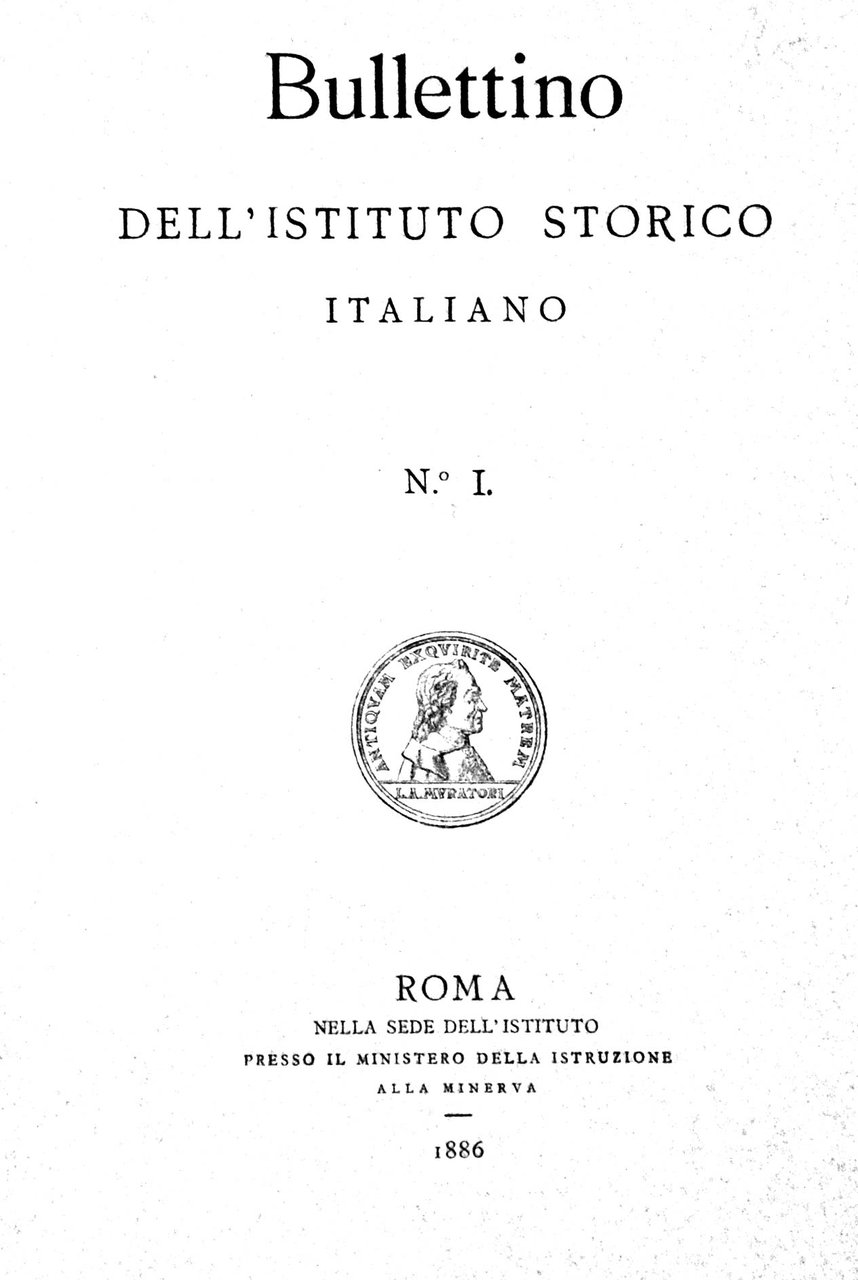 BULLETTINO DELL'ISTITUTO STORICO ITALIANO.