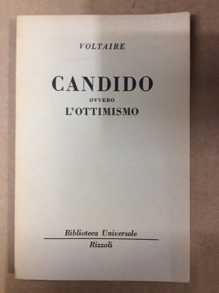 CANDIDO OVVERO L'OTTIMISMO.