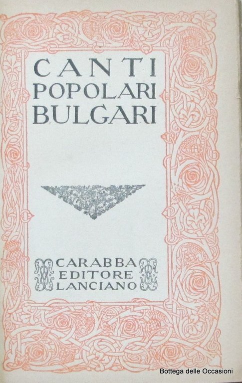CANTI POPOLARI BULGARI.