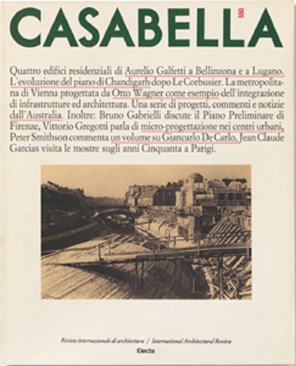 CASABELLA. Rivista internazionale di Architettura. N. 550. Ottobre 1988. | Immagine principale