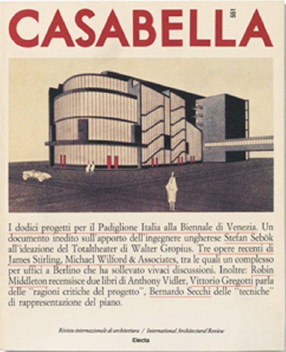 CASABELLA. Rivista internazionale di Architettura. N. 551. Novembre 1988. | Immagine principale