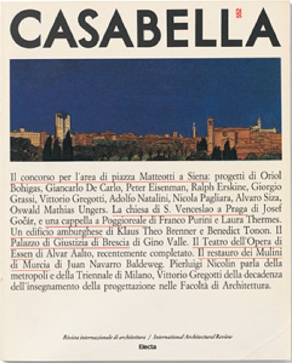 CASABELLA. Rivista internazionale di Architettura. N. 552. Dicembre 1988.