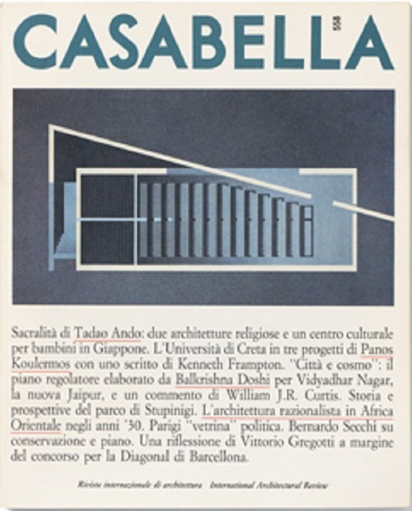 CASABELLA. Rivista internazionale di Architettura. N. 558. Giugno 1989. | Immagine principale