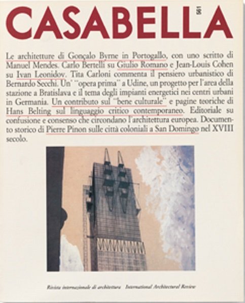 CASABELLA. Rivista internazionale di Architettura. N. 561. Ottobre 1989.