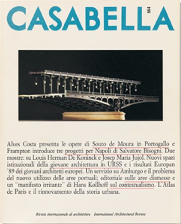 CASABELLA. Rivista internazionale di Architettura. N. 564. Gennaio 1990. | Immagine principale