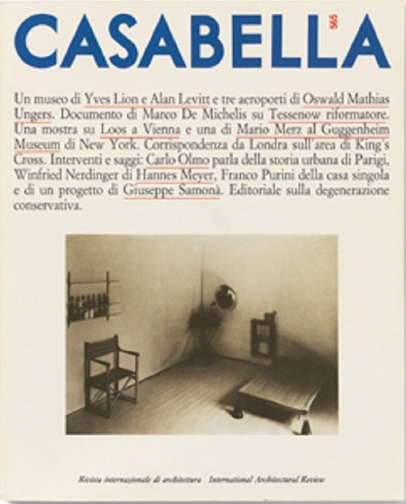 CASABELLA. Rivista internazionale di Architettura. N. 565. Febbraio 1990.