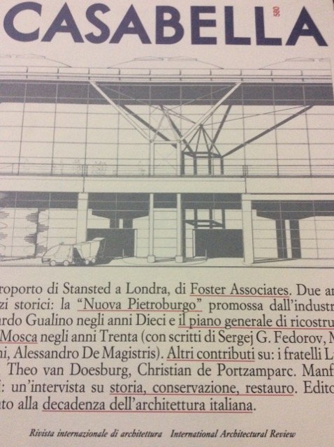 CASABELLA. Rivista internazionale di Architettura. N. 580. Giugno 1991. | Immagine principale
