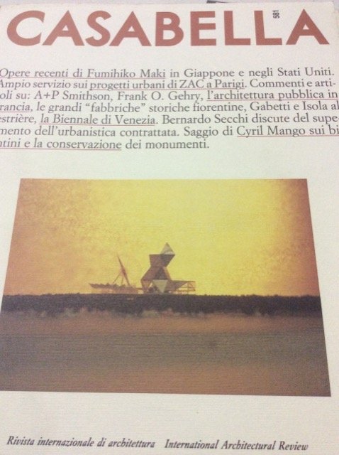 CASABELLA. Rivista internazionale di Architettura. N. 581. Luglio-Agosto 1991. | Immagine principale