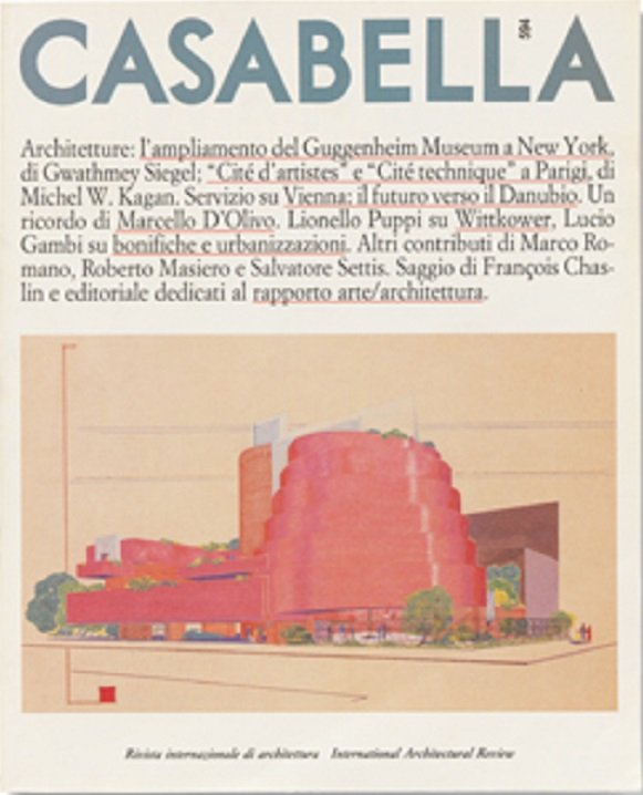 CASABELLA. Rivista internazionale di Architettura. N. 594. Ottobre 1992. | Immagine principale