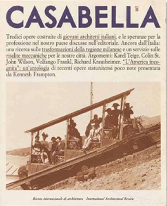 CASABELLA. Rivista internazionale di Architettura. N. 607. Dicembre 1993. | Immagine principale