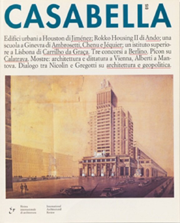 CASABELLA. Rivista internazionale di Architettura. N. 615. Settembre 1994. | Immagine principale