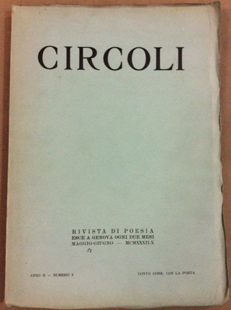 CIRCOLI. ANNO II NUMERO 3. MAGGIO - GIUGNO 1932. - … | Immagine principale