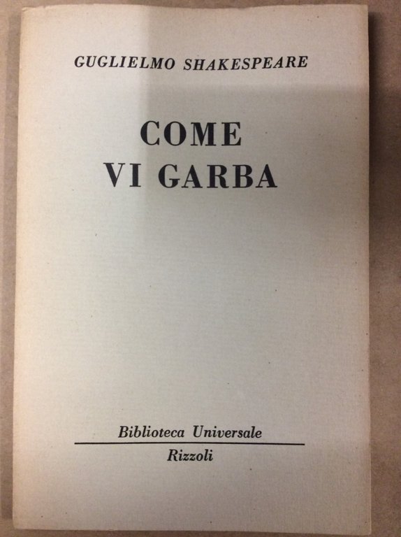 COME VI GARBA.