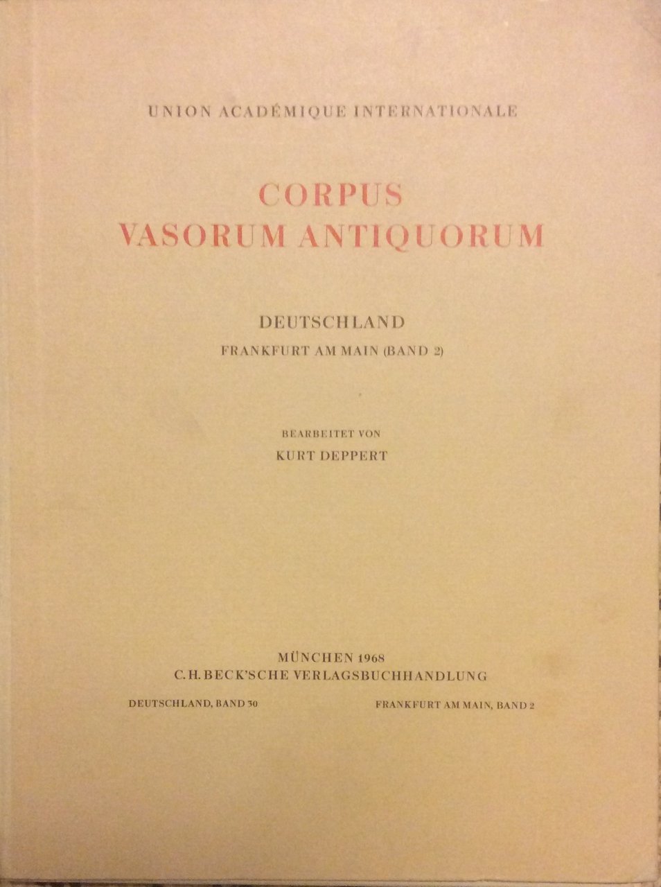 CORPUS VASORUM ANTIQUORUM - DEUTSCHLAND, 30. - Frankfurt am Main … | Immagine principale