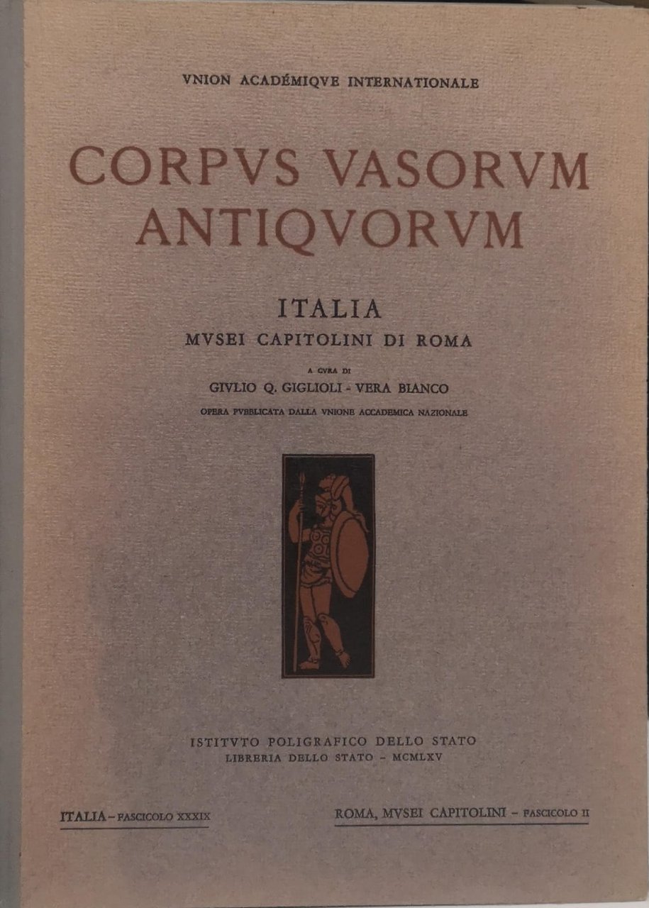 CORPUS VASORUM ANTIQUORUM - ITALIA, 39. - Roma, Musei Capitolini …