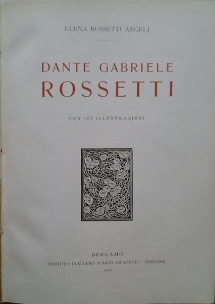 DANTE GABRIELE ROSSETTI. - Note e documenti. | Immagine Gallery 2