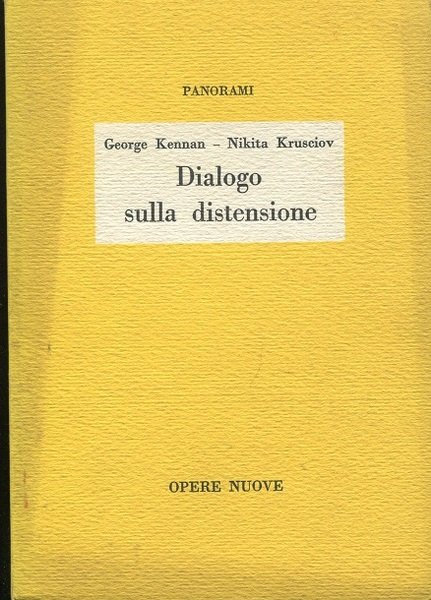 DIALOGO SULLA DISTENSIONE.