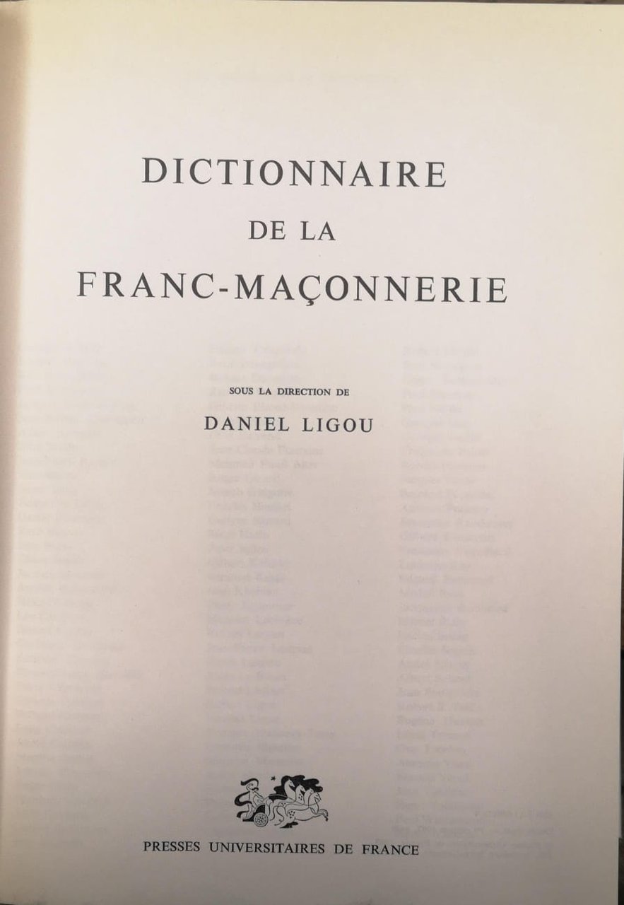 DICTIONNAIRE DE LA FRANC-MAÇONNERIE.