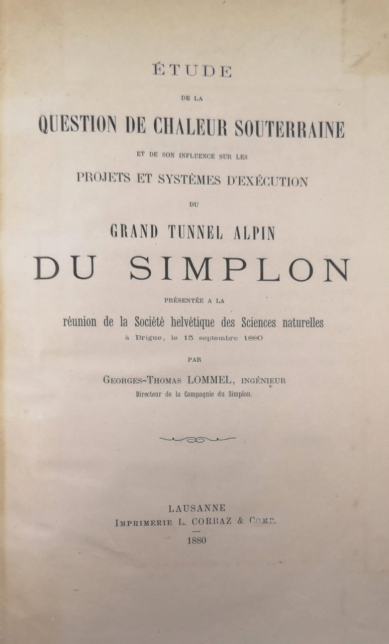 ETUDE DE LA QUESTION DE CHALEUR SOUTERRAINE ET DE SON … | Immagine principale