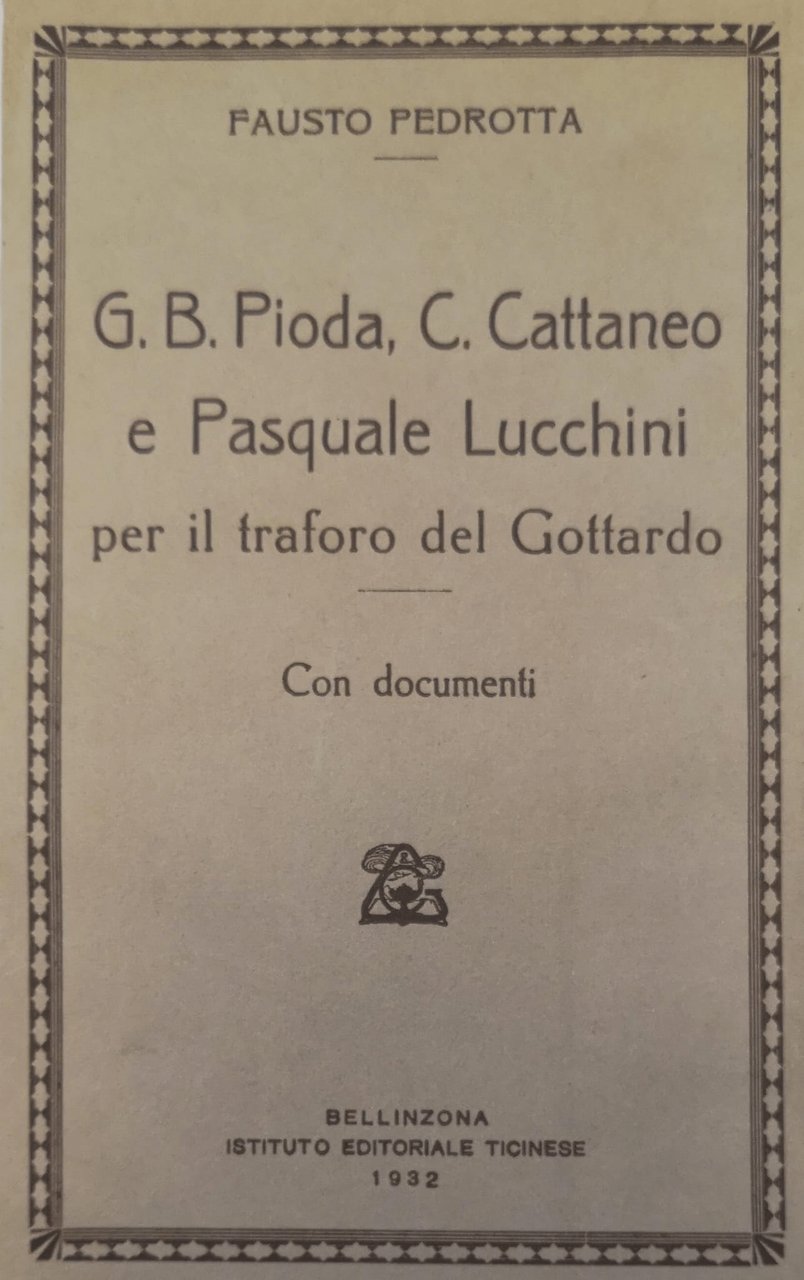 G. B. PIODA, C. CATTANEO E PASQUALE LUCCHINI PER IL … | Immagine principale