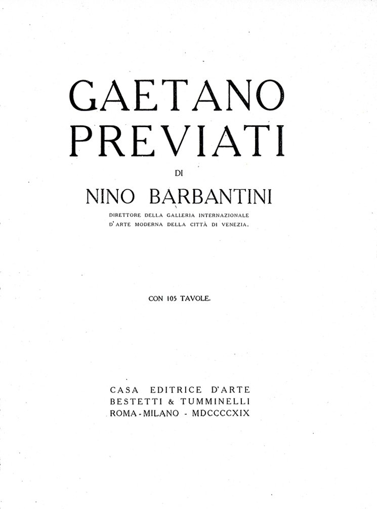 GAETANO PREVIATI. | Immagine principale