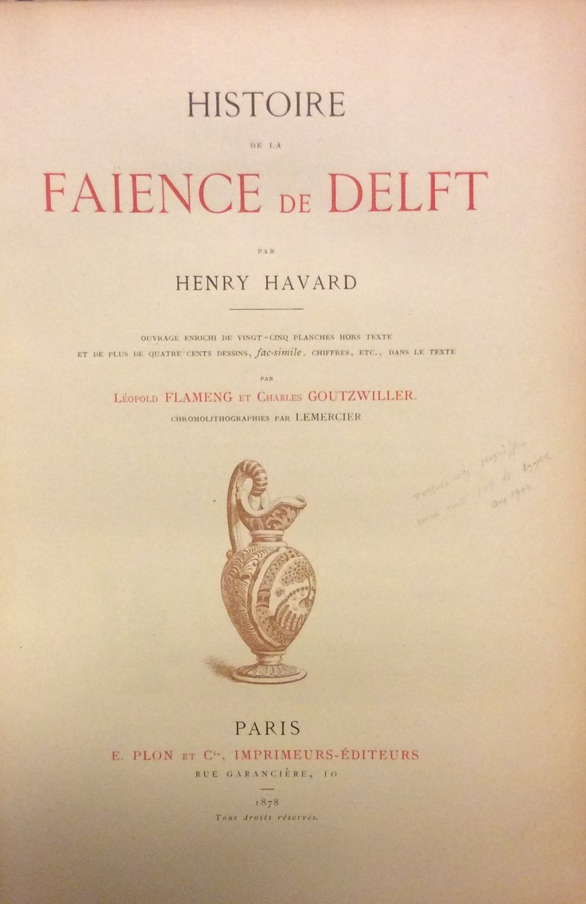 HISTOIRE DE LA FAIENCE DE DELFT. | Immagine principale