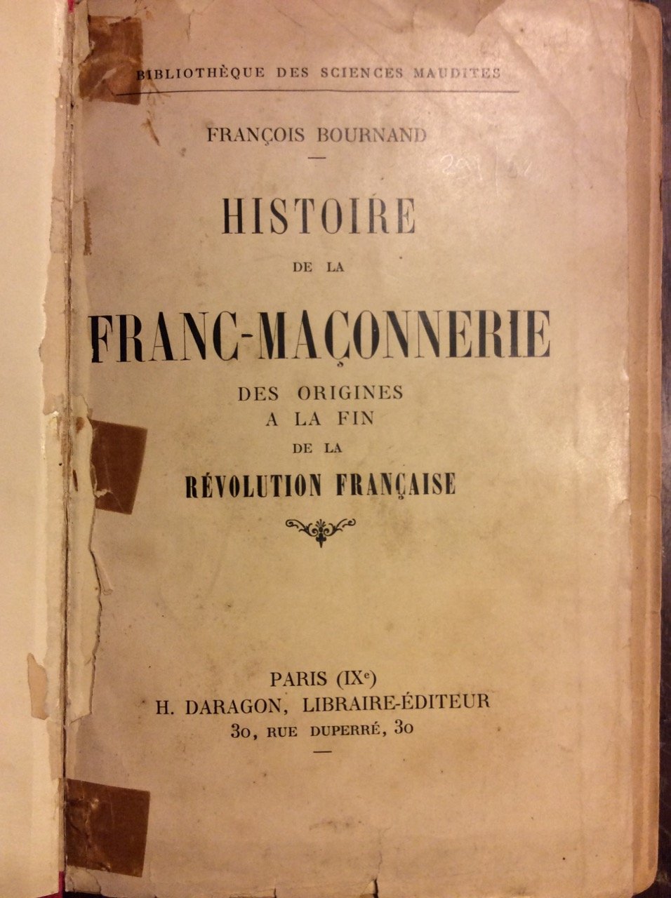 HISTOIRE DE LA FRANC-MACONNERIE. - Des origines à la fin … | Immagine principale
