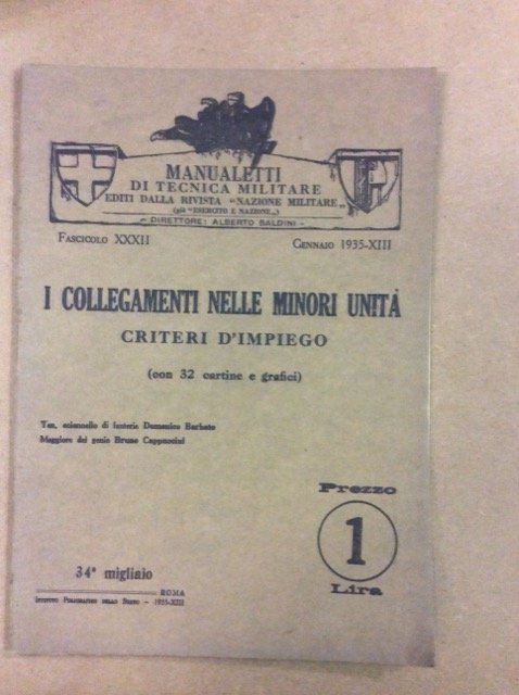 I COLLEGAMENTI NELLE MINORI UNITA'. CRITERI D'IMPIEGO. - (Con 52 …