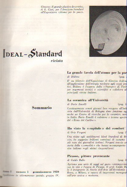 IDEAL-STANDARD. - Rivista. Pubblicazione Trimestrale della Ideal-Standard S.P.A. Anno III-IV-V.