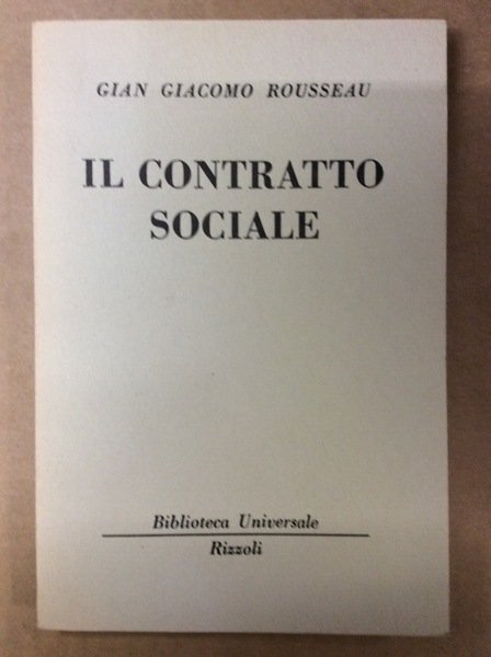 IL CONTRATTO SOCIALE.