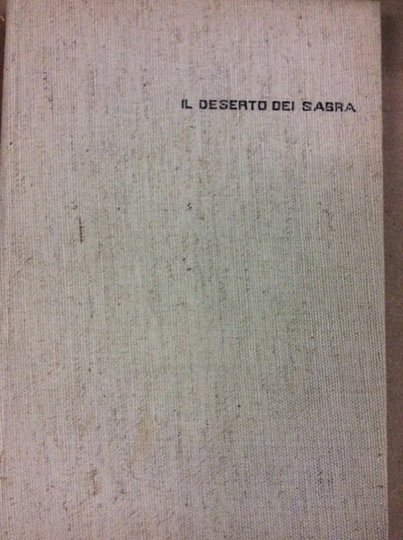 IL DESERTO DEI SABRA.