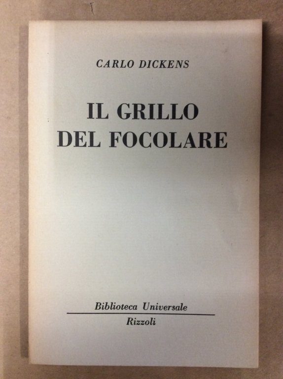 IL GRILLO DEL FOCOLARE, RACCONTO CASALINGO DI FATE.