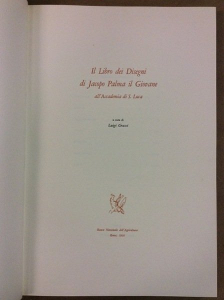 IL LIBRO DEI DISEGNI DI JACOPO PALMA IL GIOVANE. - …