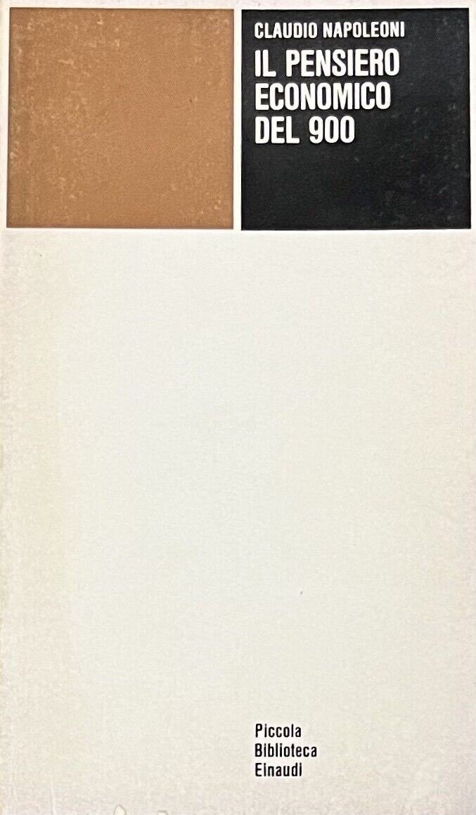 IL PENSIERO ECONOMICO DEL '900. | Immagine principale