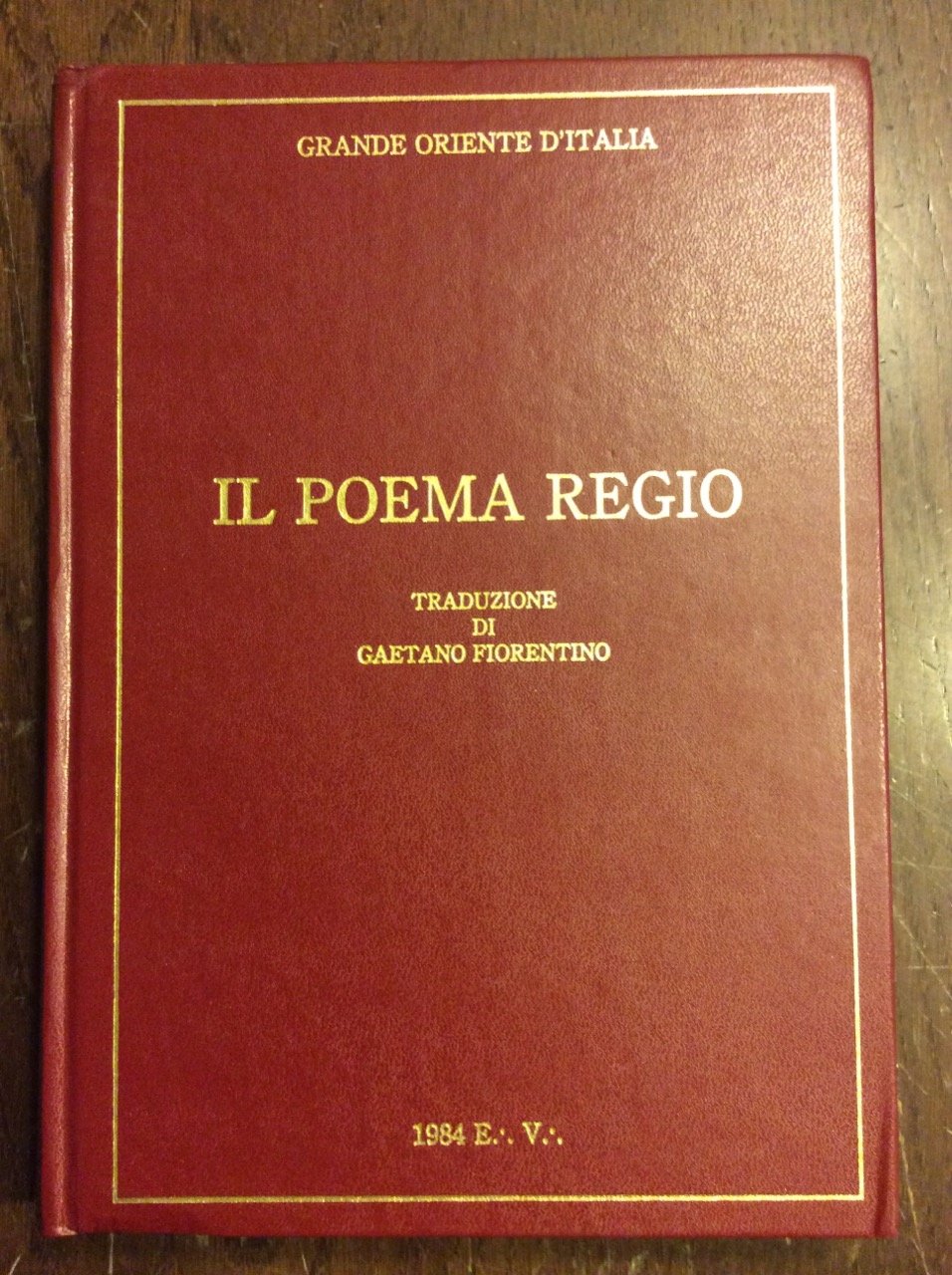 IL POEMA REGIO. - Traduzione di Gaetano Fiorentino. | Immagine principale