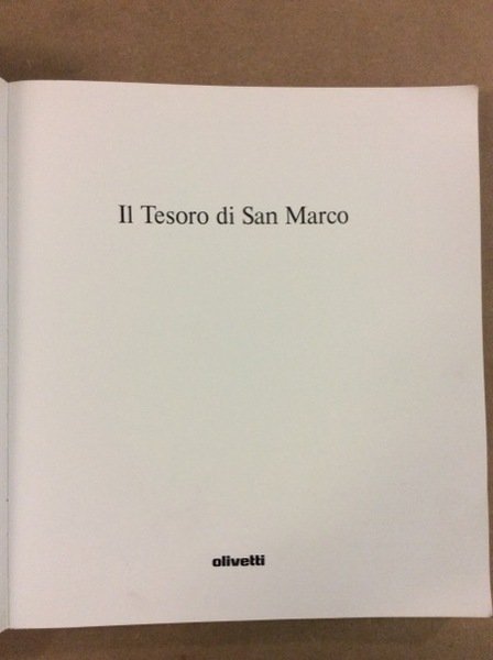IL TESORO DI SAN MARCO.