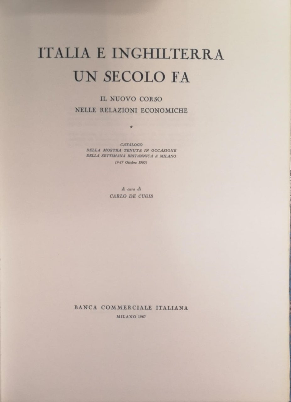 ITALIA E INGHILTERRA UN SECOLO FA. 2 Volumi. - Il … | Immagine principale