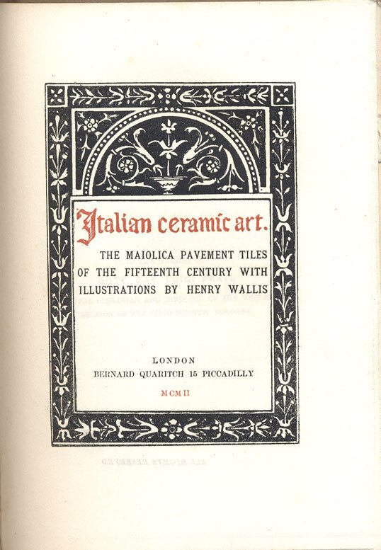 ITALIAN CERAMIC ART. - The Maiolica Pavement Tiles of the … | Immagine principale