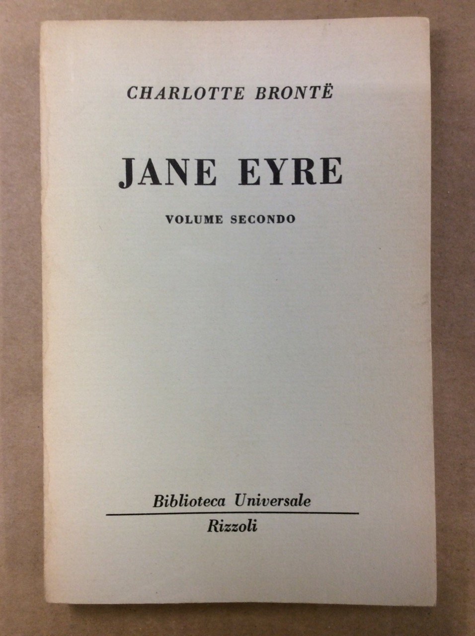 JANE EYRE. VOLUME SECONDO.