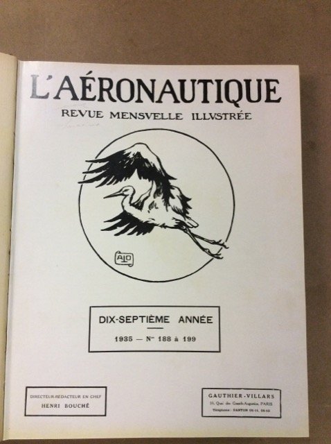 L'AERONAUTIQUE. - Revue mensuelle illustrée. | Immagine principale