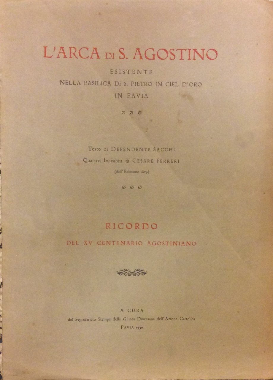 L'ARCA DI S. AGOSTINO. - Esistente nella Basilica di S. … | Immagine principale