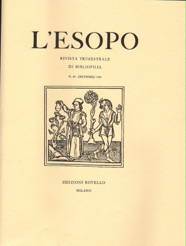 L'ESOPO. Numero 48 dicembre 1990. - Rivista Trimestrale di Bibliofilia.